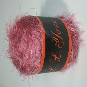 3/$15 L.L. Yarn Eyelash 1.75oz/50g 120yds/110m 96% Acrylic 4% Nylon Rose Pink